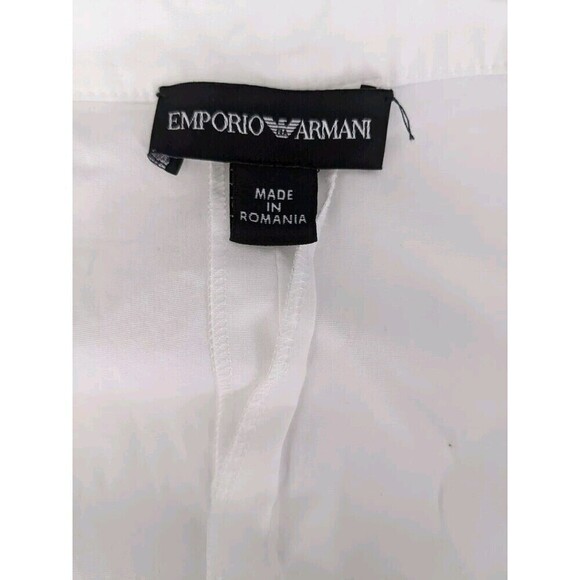 Emporio Armani White Blouse Bell Sleeves Size Medium - Picture 4 of 8